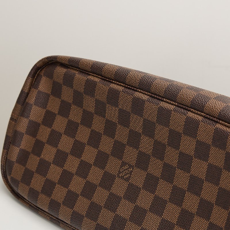 二手Lv Neverfull MM 棋盤格子母托特包-3