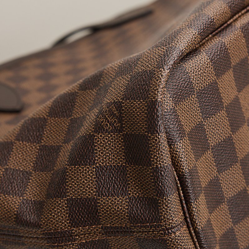 二手Lv Neverfull MM 棋盤格子母托特包-5