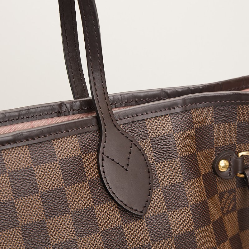 二手Lv Neverfull MM 棋盤格子母托特包-13