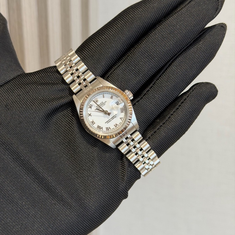 Rolex 勞力士 女裝日誌型系列 79174,自動機械女表,白色盤面,表徑26mm-0