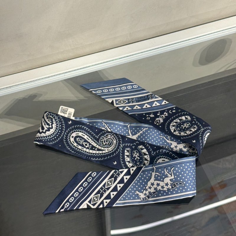 HERMES Cheval de Coeur Bandana愛心駿馬Twilly - 藍-1