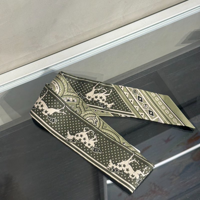 HERMES Cheval de Coeur Bandana愛心駿馬Twilly - 綠-2