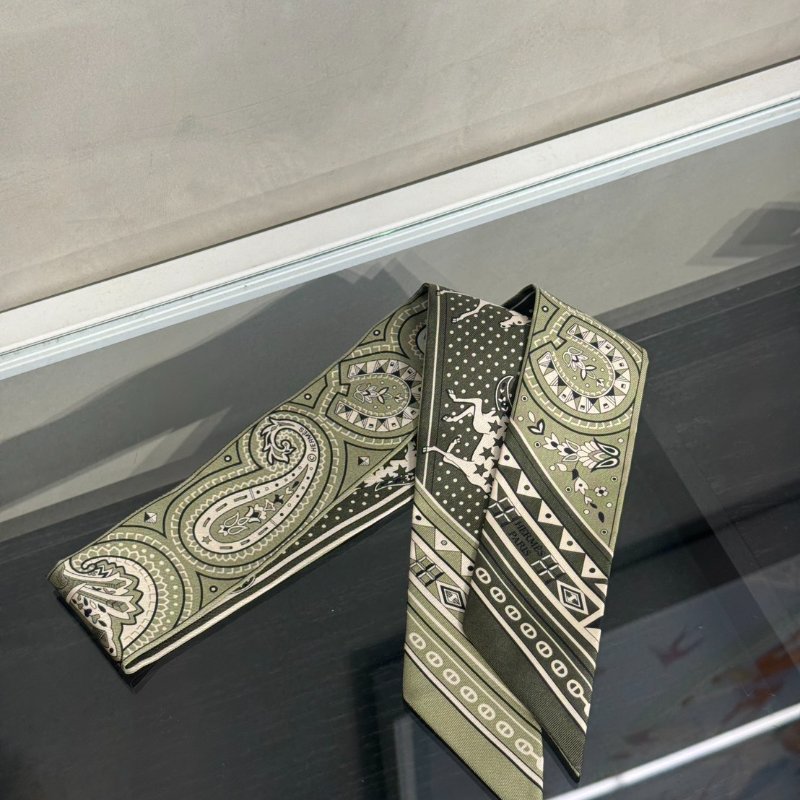 HERMES Cheval de Coeur Bandana愛心駿馬Twilly - 綠-5