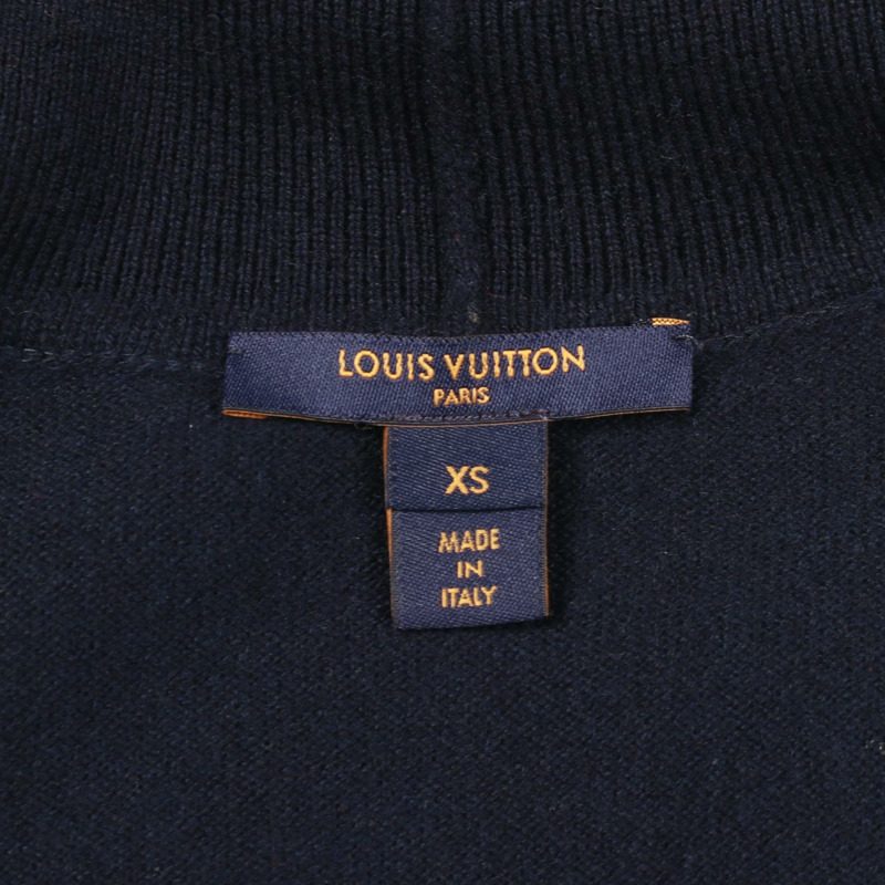 路易威登 (LOUIS VUITTON) 女士針織洋裝 #XS 羊絨海軍藍二手女裝-2