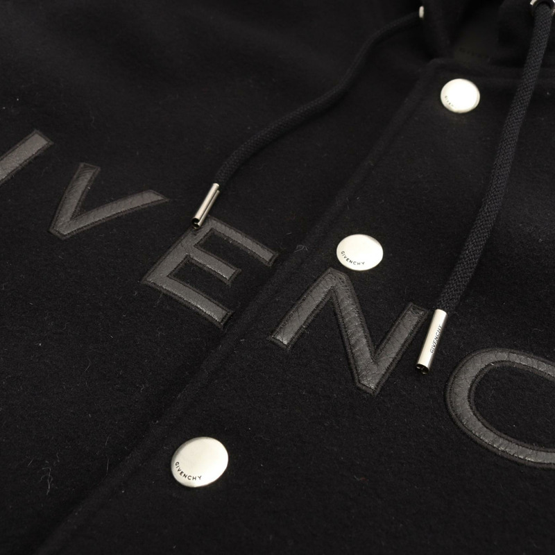 紀梵希 (GIVENCHY) 棒球夾克 其他夾克 BM00XX6Y16-001 皮革羊毛 黑色 二手 男款-9