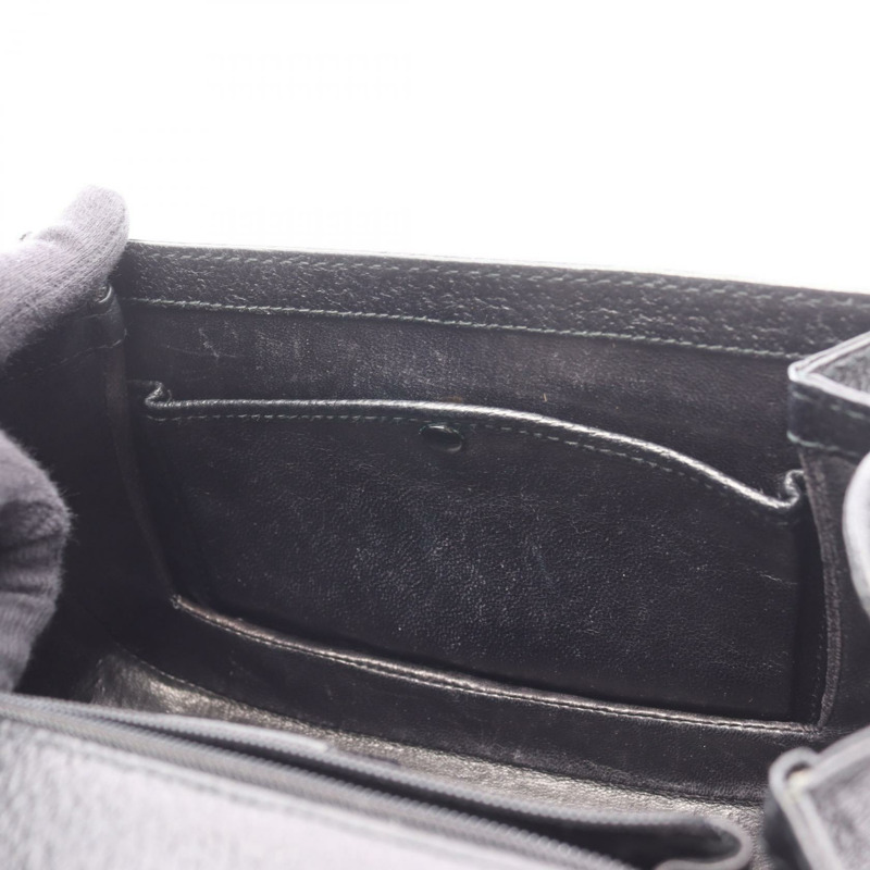 GUCCI 竹節單肩斜背包 000460188 黑色皮革 二手 女士-5