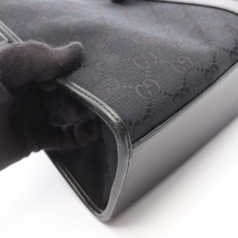 GUCCI Jackie GG帆布單肩包,帆布皮革海軍藍黑色二手女士SHW-10