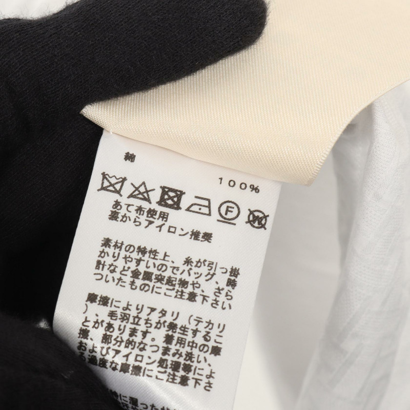 愛馬仕馬賽克拉鏈洋裝 4E0532DB 純棉 白色 二手 女款 38碼-3