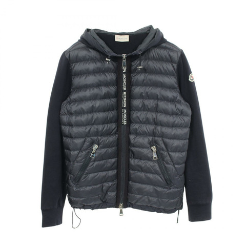 MONCLER 連帽羽絨外套 #S 8459800 尼龍棉混紡 海軍藍 二手 女款