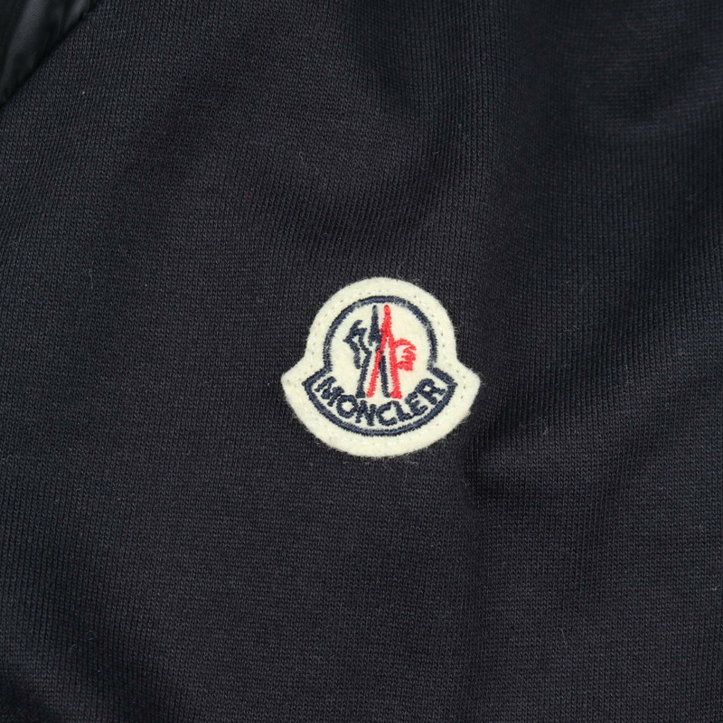 MONCLER 連帽羽絨外套 #S 8459800 尼龍棉混紡 海軍藍 二手 女款-6