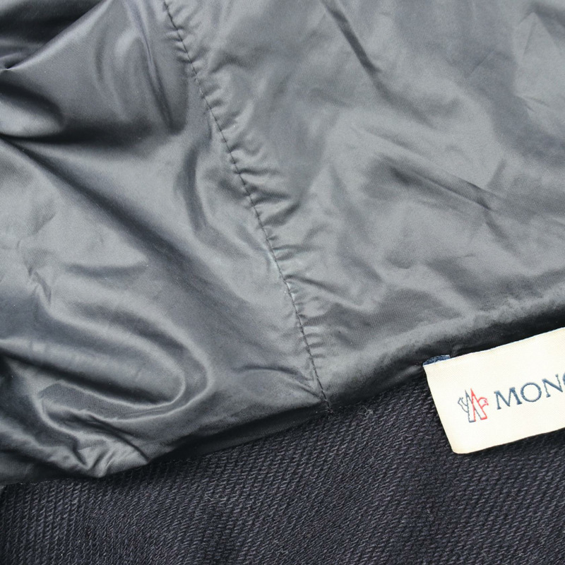 MONCLER 連帽羽絨外套 #S 8459800 尼龍棉混紡 海軍藍 二手 女款-7