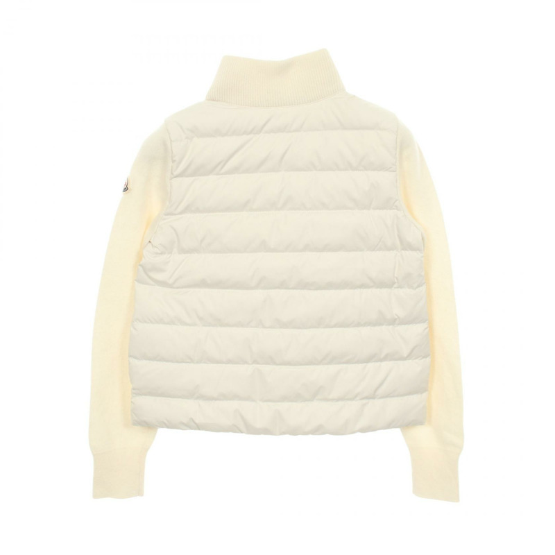 MONCLER 針織拼接兒童羽絨外套 9B00002 羊毛聚酯纖維 白色 #12anni 152cm 二手-1