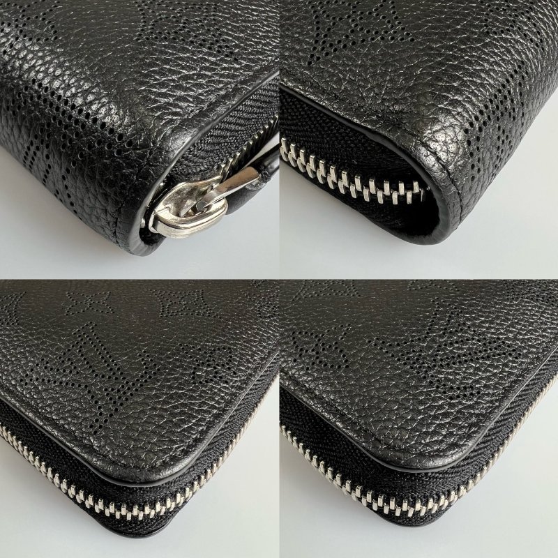 LV M61867/晶片款 黑Mahinaㄇ拉長夾-16