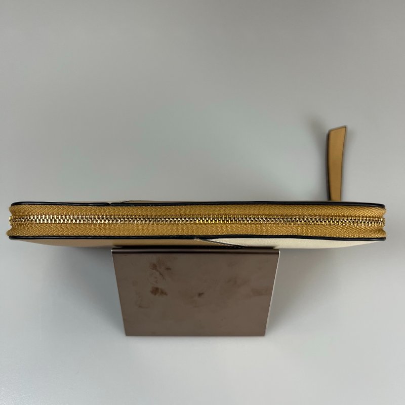 LOEWE 棕拚色puzzle長夾-4