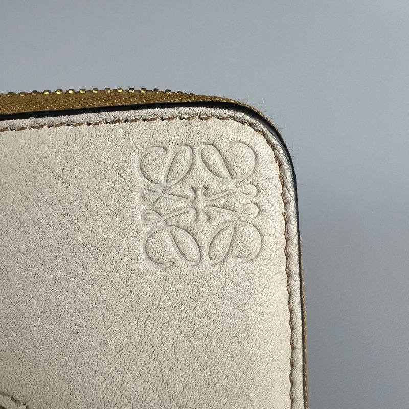 LOEWE 棕拚色puzzle長夾-11