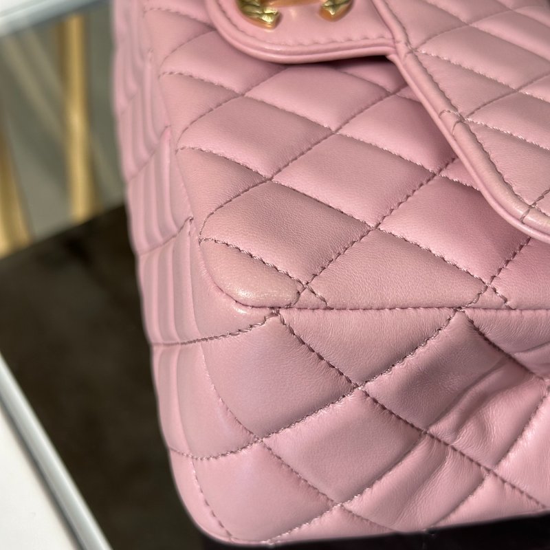 CHANEL 24A Handle Mini CF20 - 粉金-10