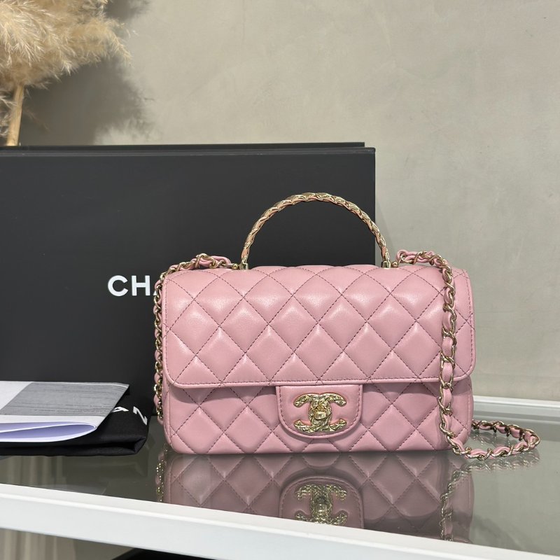 CHANEL 24A Handle Mini CF20 - 粉金-12