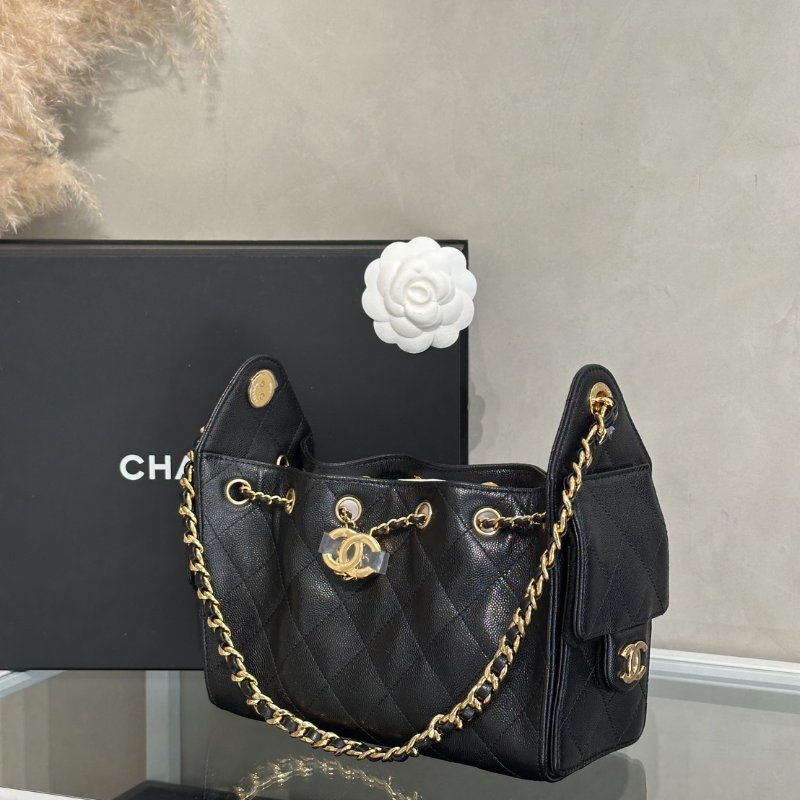 CHANEL 25 Mini Hobo Bag - 黑金-3