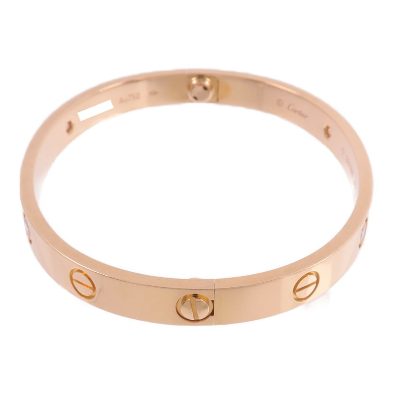 CARTIER 18K玫瑰金Love Bangle 4P Dia鑽石手鐲-1