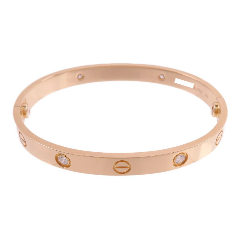 CARTIER 18K玫瑰金Love Bangle 4P Dia鑽石手鐲-2