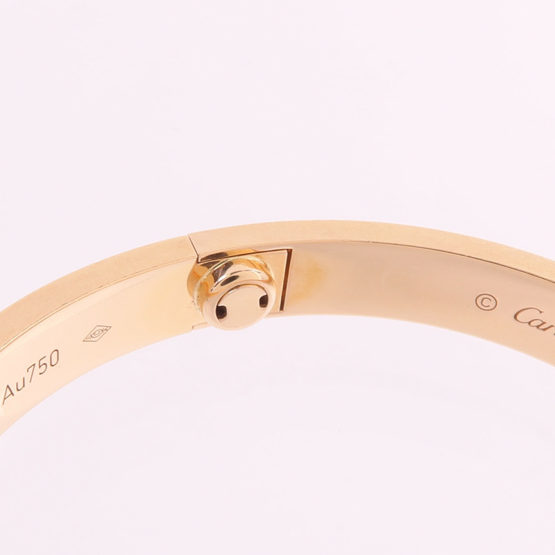 CARTIER 18K玫瑰金Love Bangle 4P Dia鑽石手鐲-6