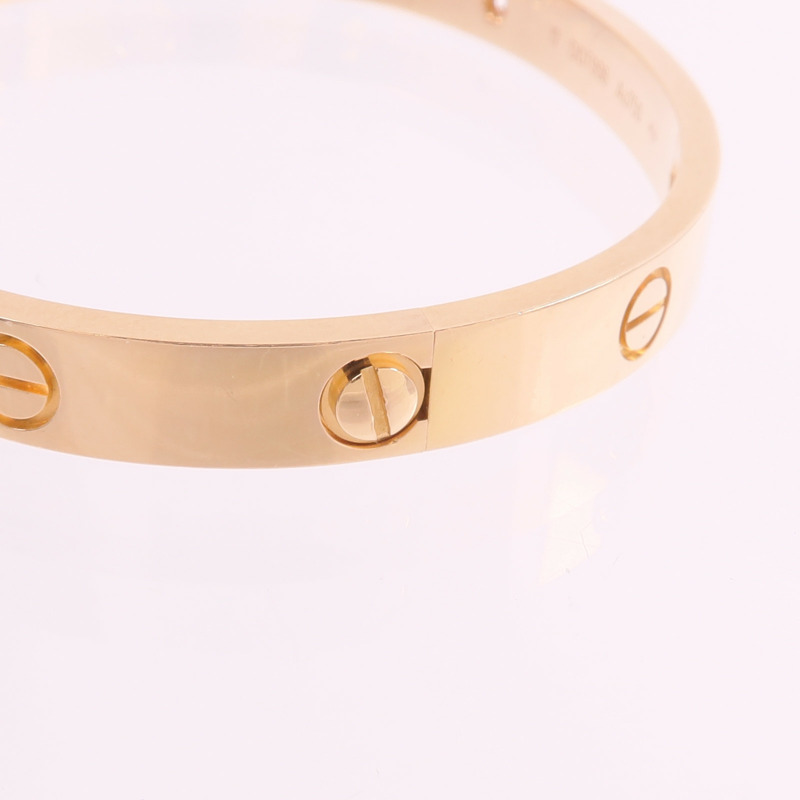 CARTIER 18K玫瑰金Love Bangle 4P Dia鑽石手鐲-7