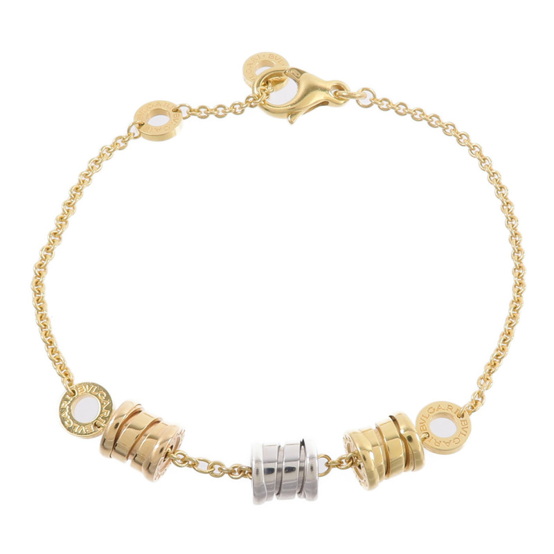 BVLGARI 18K玫瑰金/黃金/白金B zero 1 Three Element手鏈-3