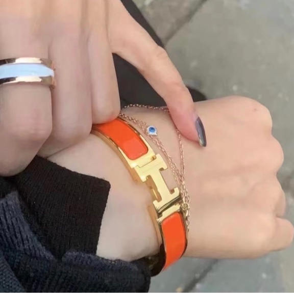 Hermes Clic H琺瑯手環-5