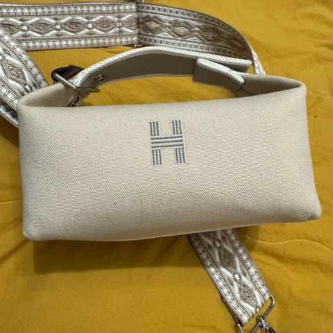 hermes便當袋米灰色二手