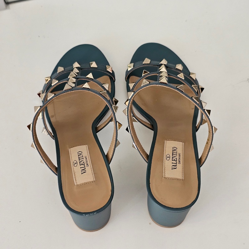 Valentino 卯釘粗根涼鞋 36碼-5