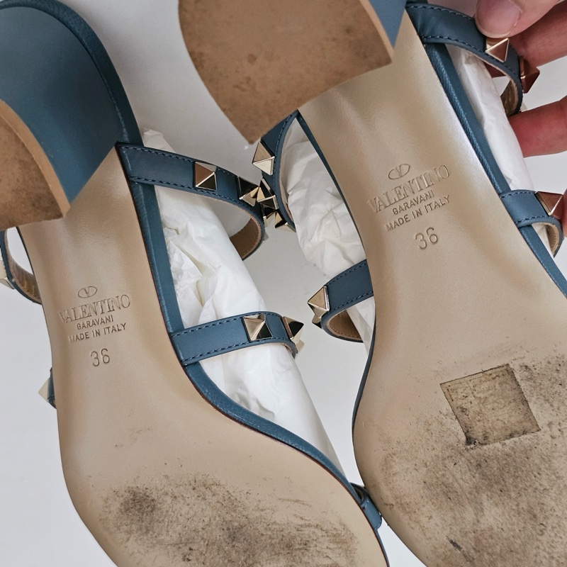 Valentino 卯釘粗根涼鞋 36碼-14
