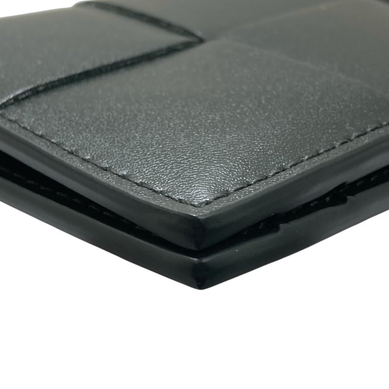 BOTTEGA VENETA 寶緹嘉 651396 CASSETTE BUSINESS CARD CASE 編織卡片夾 小羊皮 墨綠色-10