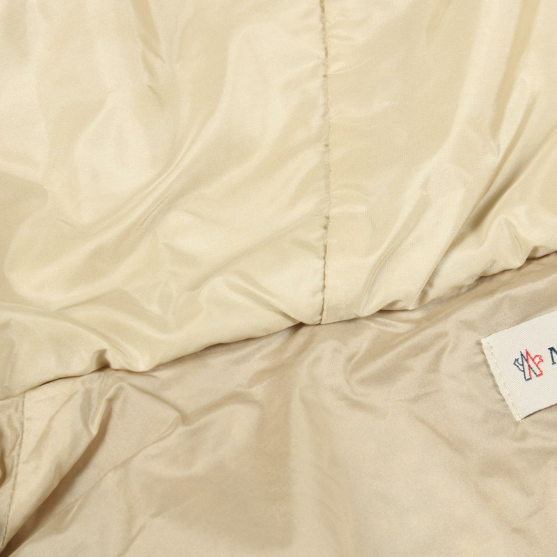 MONCLER 針織混紡抓絨連帽衫 羊毛尼龍腈綸混紡 米色 二手 女款-6