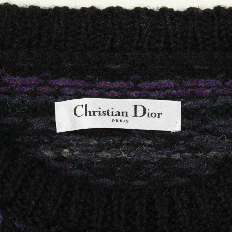 Christian Dior 針織毛衣 #34 羊毛黑紫色二手女款-2