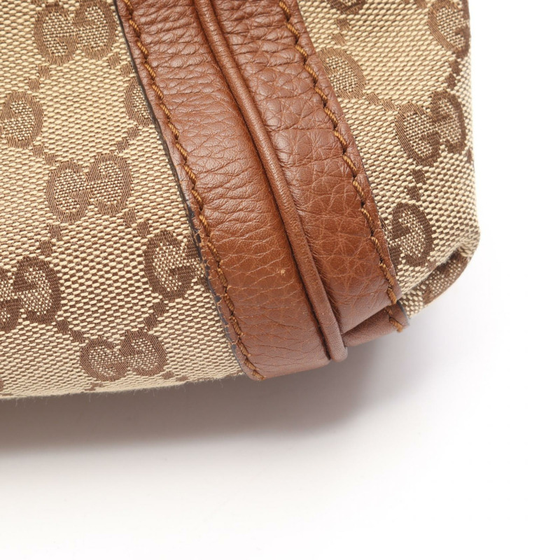 GUCCI Bella Bamboo GG帆布單肩托特包 282300 皮革 米棕色 二手-5