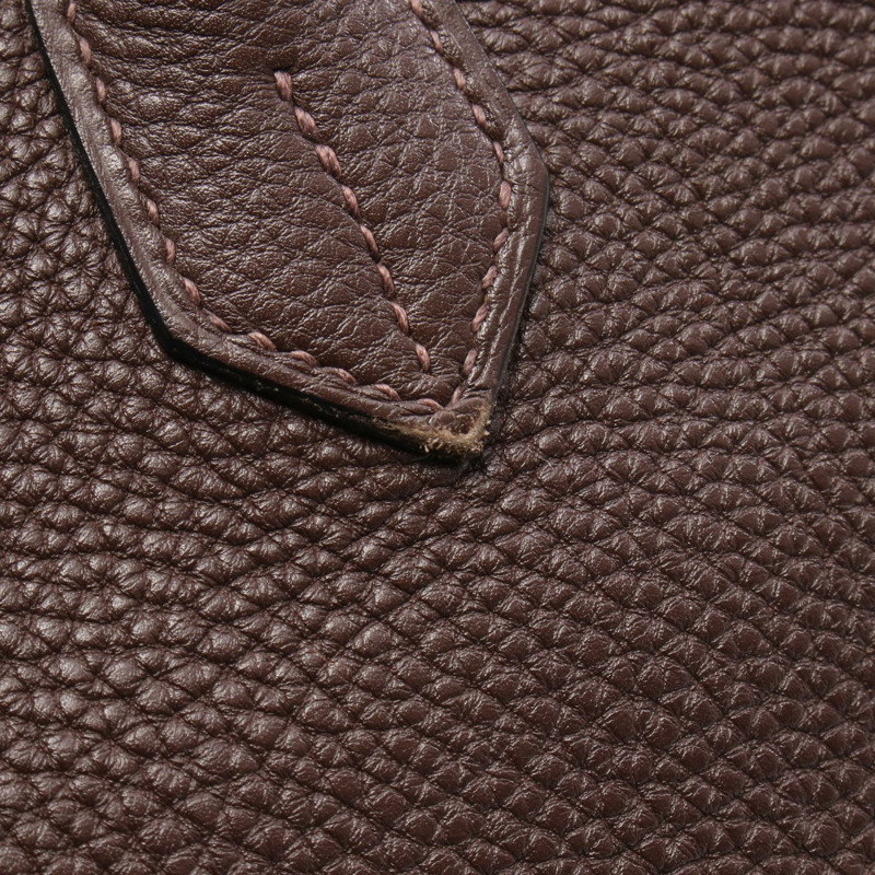 HERMES Birkin 35 手提包 Togo 皮革棕色巧克力色二手女式 GHW L-9
