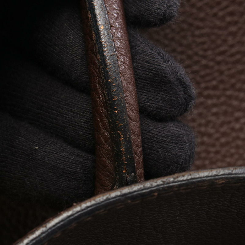 HERMES Birkin 35 手提包 Togo 皮革棕色巧克力色二手女式 GHW L-10