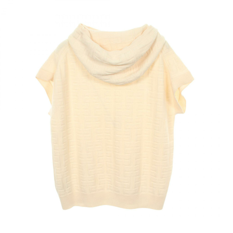 愛馬仕 LOUNGEWEAR VOYAGE 針織連帽衫 2H2624DA 羊毛 白色 二手 女款 34碼-1