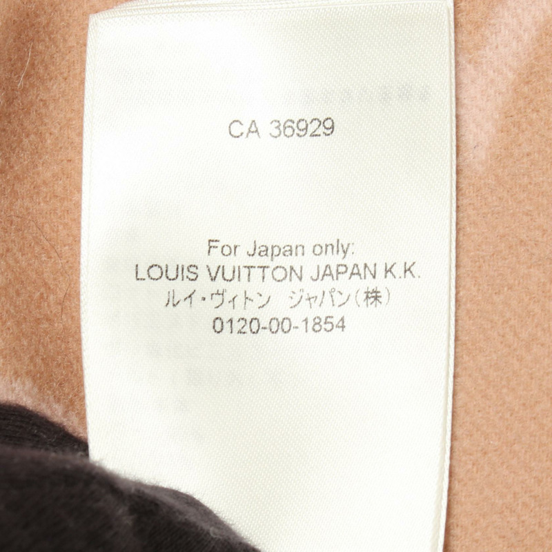 路易威登 (LOUIS VUITTON) 連帽裹身大衣，巨型Monogram圖案，其他款式，RW221WW，NUV FMCO05，羊毛材質，米色，二手女款-3