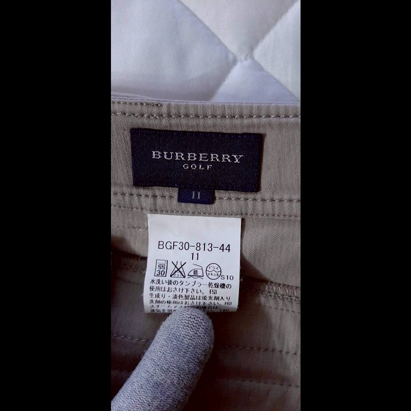 BURBERRY 博柏利 GOLF高爾夫球 戰馬 女卡其色多口袋彈性反折褲管休閒短褲11號-8
