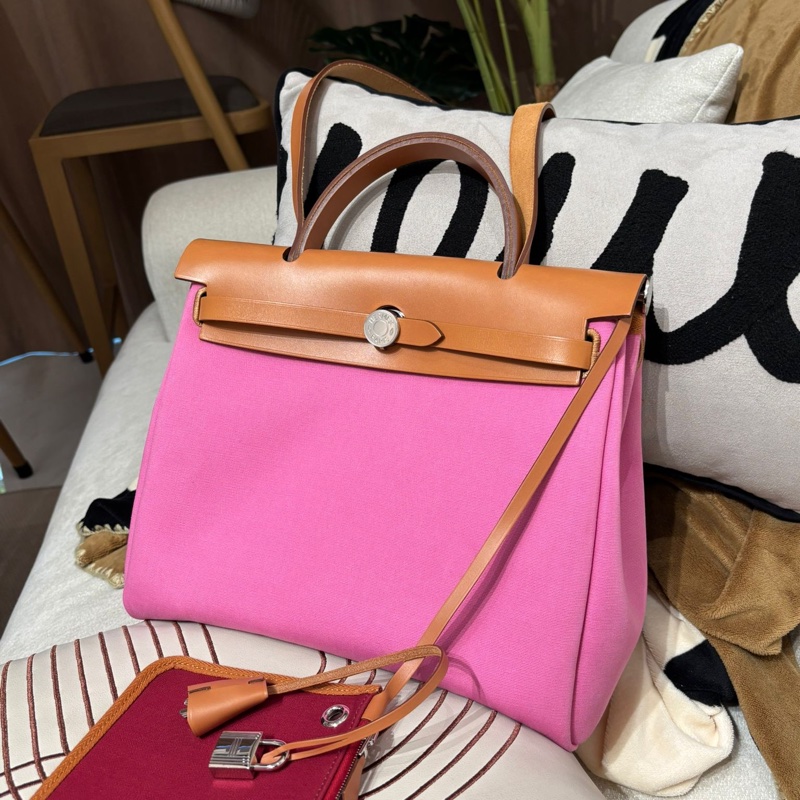 Hermes Herbag 31 Stamp Z Bubble Gum / Rubis / Nature-1