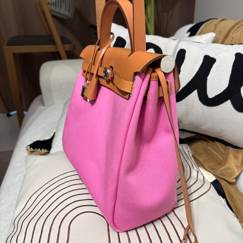 Hermes Herbag 31 Stamp Z Bubble Gum / Rubis / Nature-6