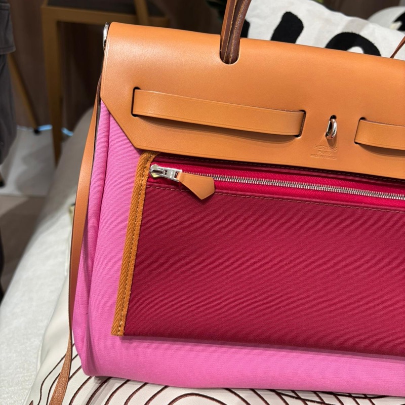 Hermes Herbag 31 Stamp Z Bubble Gum / Rubis / Nature-9