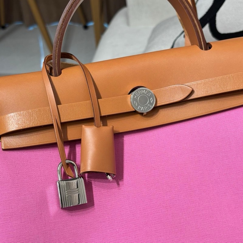 Hermes Herbag 31 Stamp Z Bubble Gum / Rubis / Nature-14