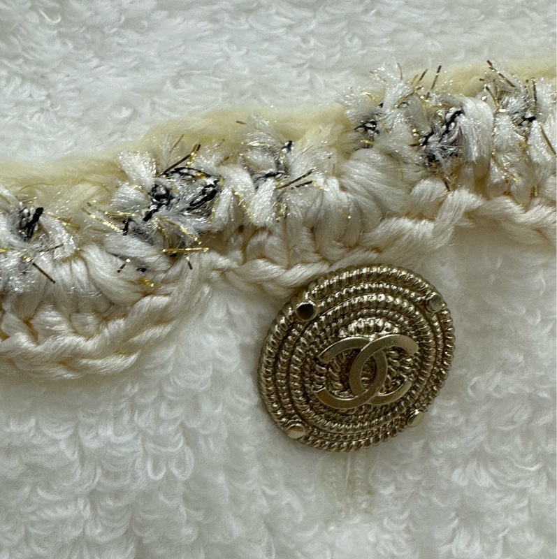 Chanel 2012度假系列秀白金四口袋外套 毛巾料滾邊外套 34碼-4