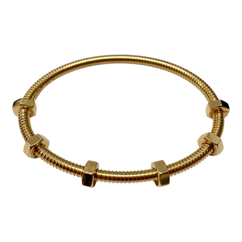 CARTIER 卡地亞 ÉCROU DE CARTIER 手鐲 K18 Au750 YG  SIZE:#16-0