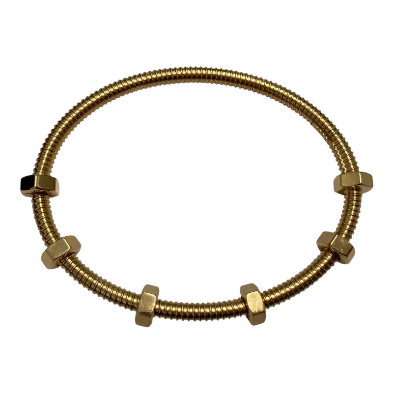 CARTIER 卡地亞 ÉCROU DE CARTIER 手鐲 K18 Au750 YG  SIZE:#16-5