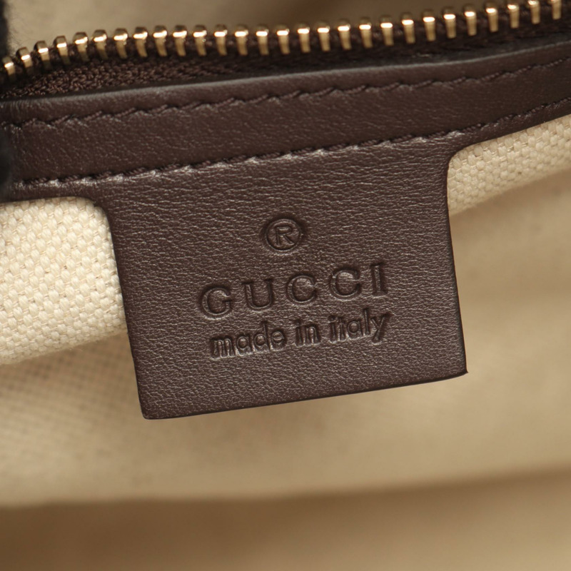GUCCI GG Supreme 肩背斜背包 322231 帆布皮革 棕色 二手-3
