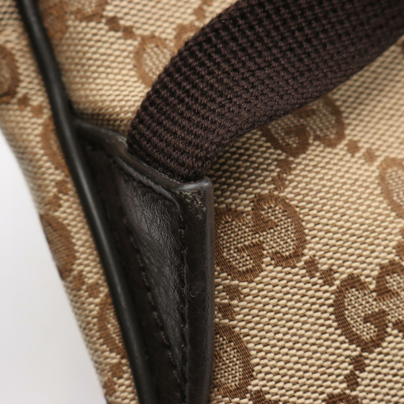 GUCCI GG帆布雙肩包 449906 公尺棕色 二手 女款-4