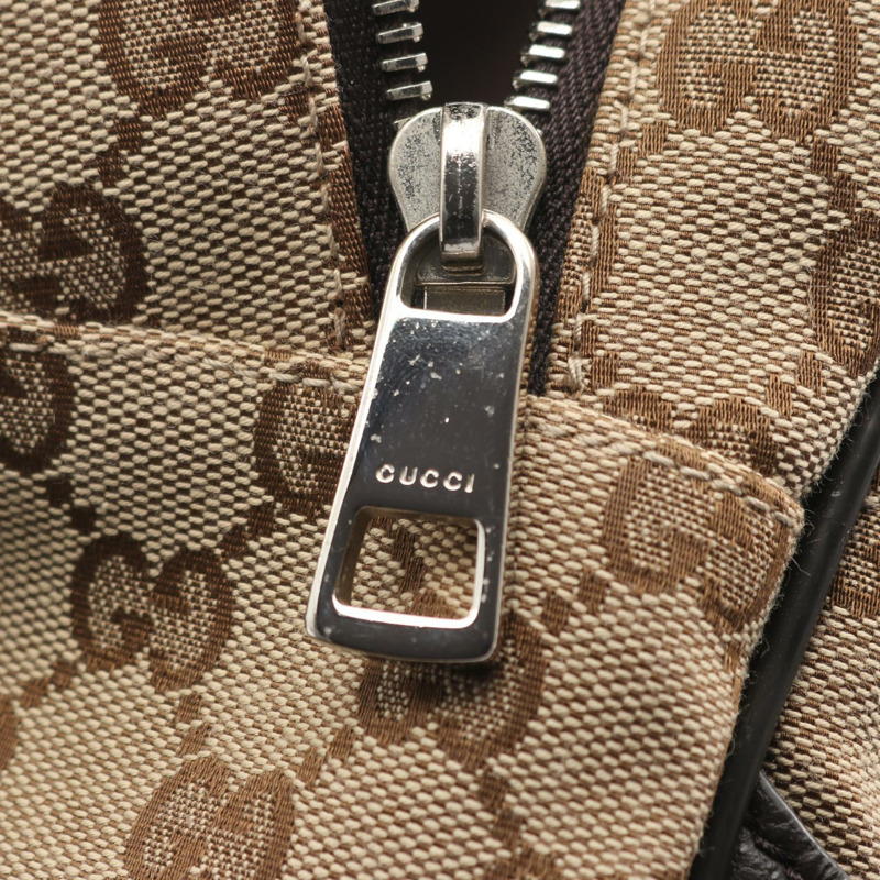 GUCCI GG帆布雙肩包 449906 公尺棕色 二手 女款-7